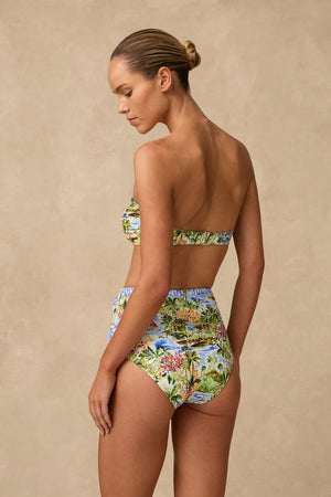 Monte & Lou High Waist Belted Retro Pant - Costa
