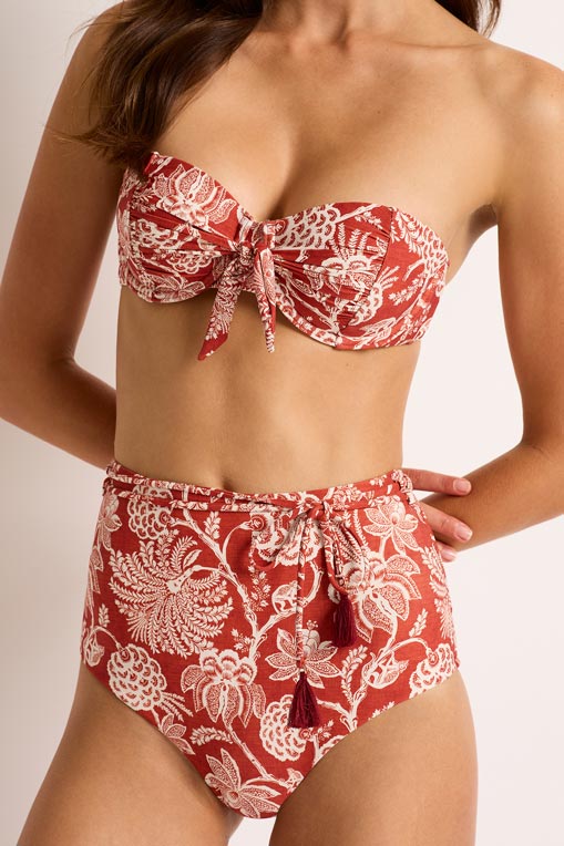 Monte & Lou High Waist Belted Retro Pant - Inez