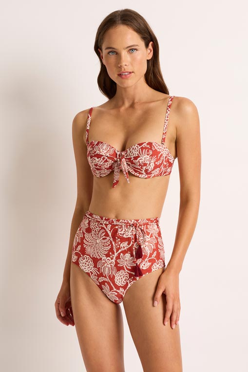 Monte & Lou Tie Front Balconette Bra - Inez
