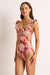 Monte & Lou Cut Out Frill One Piece - Inez