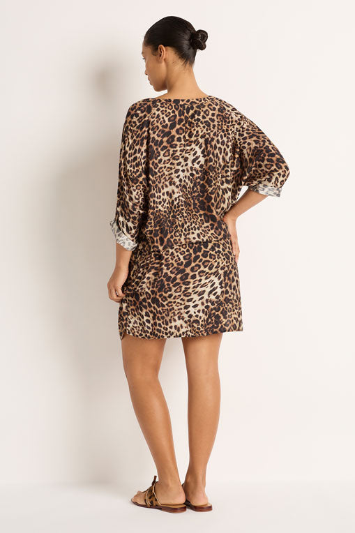 Monte and Lou 3 4 Sleeve Shirt Dress - Romeo