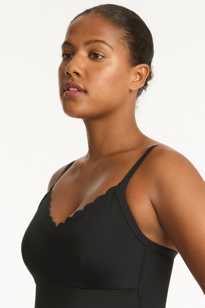 Sea Level DD/E Bralette One Piece - Scalloped