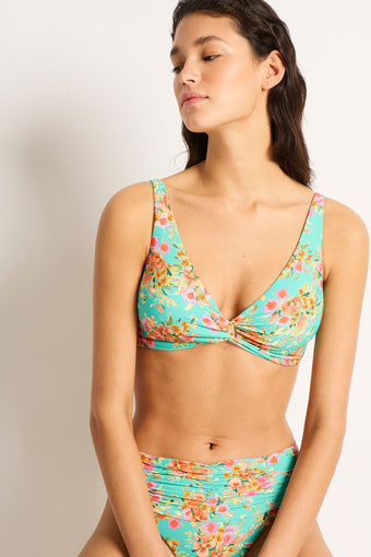 Monte and Lou Mid Rise Ruched Pant - Mindy