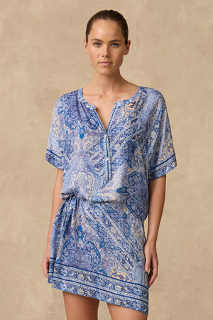 Monte & Lou Short Sleeve Shirtdress - Lauren