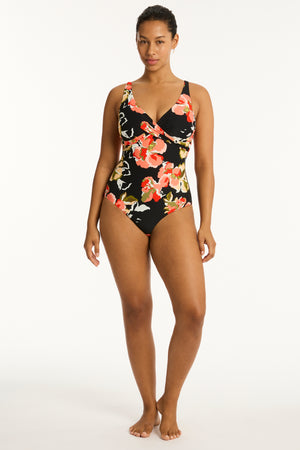 Sea Level Cross Front Multifit One Piece - Juniper