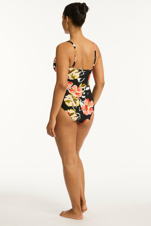 Sea Level Cross Front Multifit One Piece - Juniper