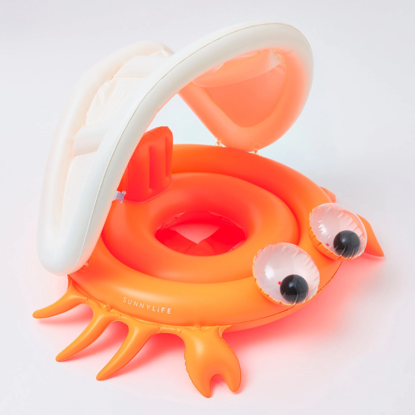 SunnyLife Baby Float Sonny the Sea Creature - Neon Orange
