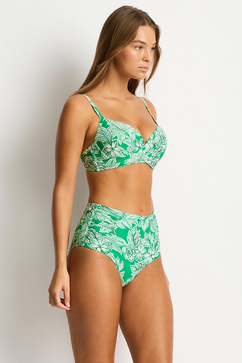 Sea Level High Waist Gathered Tie Side Pant - Palmera