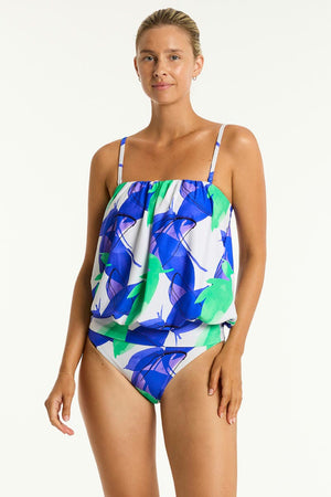 Sea Level Blouson Bandeau Singlet Top - Sublime