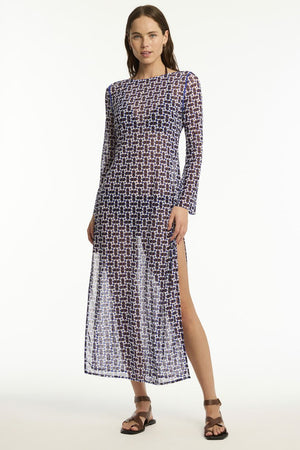 Sea Level Coast Mesh Long Dress - Coast