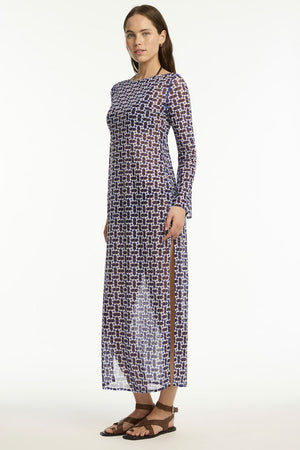 Sea Level Coast Mesh Long Dress - Coast