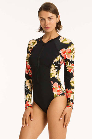 Sea Level Long Sleeved Multifit One Piece - Juniper