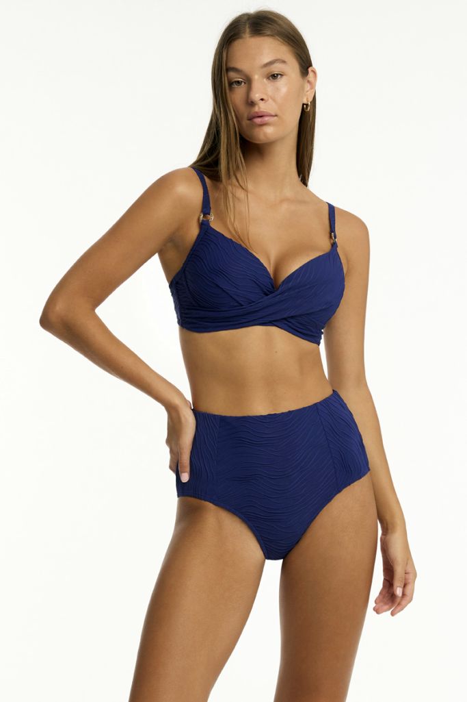 Sea Level De Soleil Cross Front Moulded Underwire Bra - De Soleil