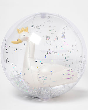 SunnyLife 3D Inflatable Beach Ball - Princess Swan