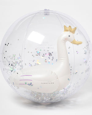 SunnyLife 3D Inflatable Beach Ball - Princess Swan