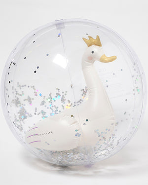 SunnyLife 3D Inflatable Beach Ball - Princess Swan