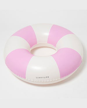 SunnyLife Tube Pool Ring - Bubblegum Pink Stripe