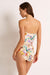 Monte & Lou Ruched Bandeau One Piece - Tropical Delight