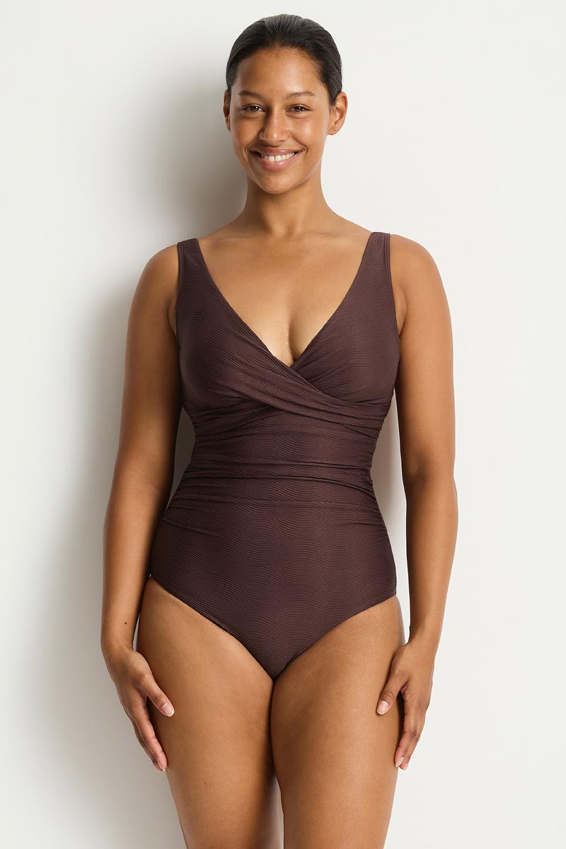 Sea Level Cross Front Tie Back One Piece - Zen