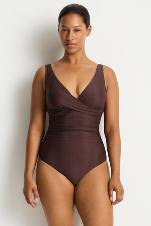 Sea Level Cross Front Tie Back One Piece - Zen