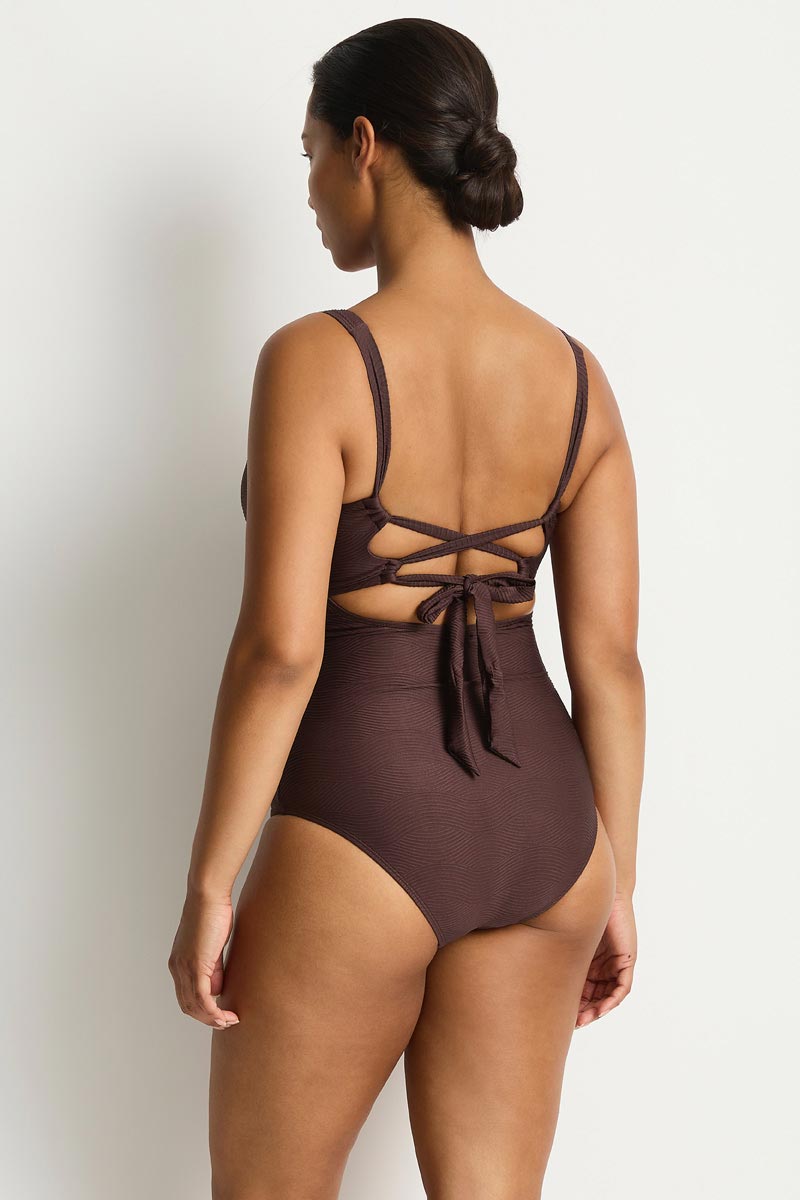 Sea Level Cross Front Tie Back One Piece - Zen
