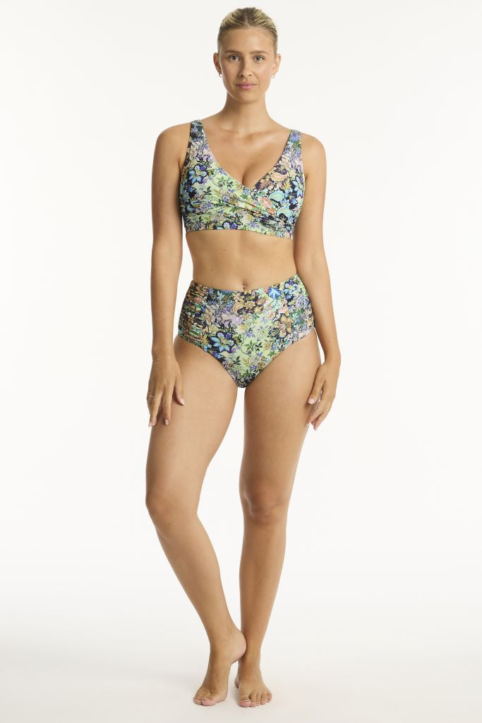 Sea Level G Cup Cross Front Bra Top - Wildflower