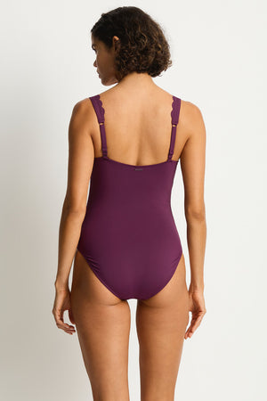 Sea Level Longline Tri One Piece - Scalloped