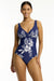 Sea Level Aloha Cross Front Multifit One Piece - Aloha