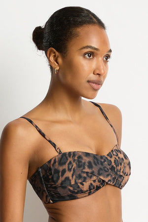Sea Level Twist Bandeau - Savanna