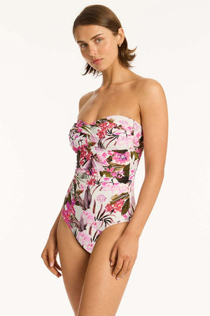 Sea Level Twist Bandeau One Piece - Isla