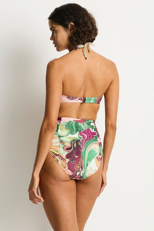 Sea Level Super High Waist Gathered Pant - Abyss