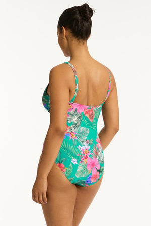 Sea Level Cross Front Multifit One Piece - Pacifico