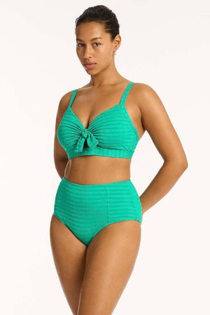 Sea Level Tie Front DD/E Bralette - Capri