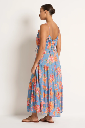 Monte and Lou Frill Tiered Midi Dress - Delight
