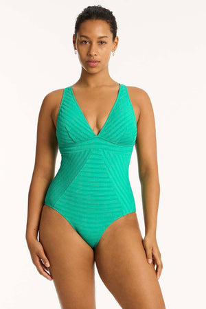 Sea Level Panel Line One Piece - Capri