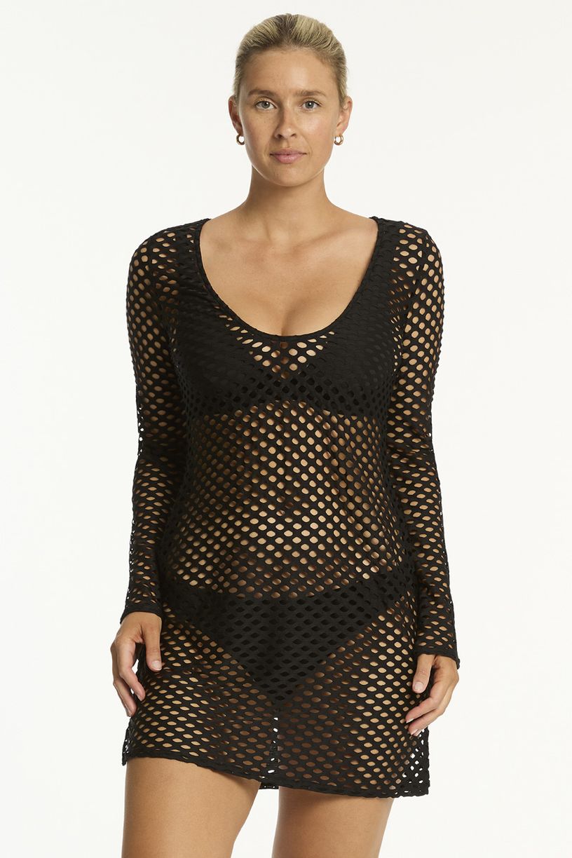 Sea Level Mesh Cover Up - Castaway