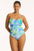 Sea Level Twist Bandeau One Piece - Key Largo