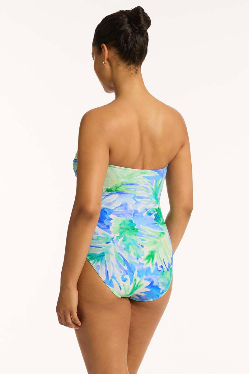 Sea Level Twist Bandeau One Piece - Key Largo