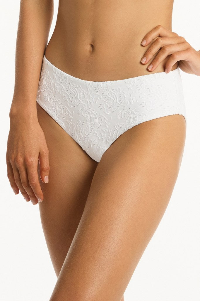 Sea Level Mid Bikini Pant - Interlace