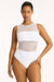 Sea Level High Neck One Piece - Drift