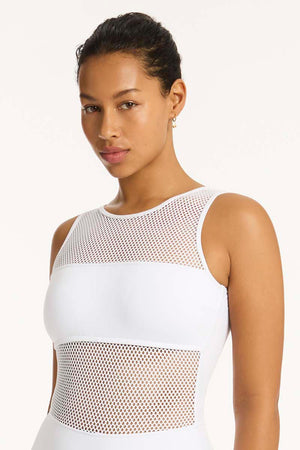 Sea Level High Neck One Piece - Drift