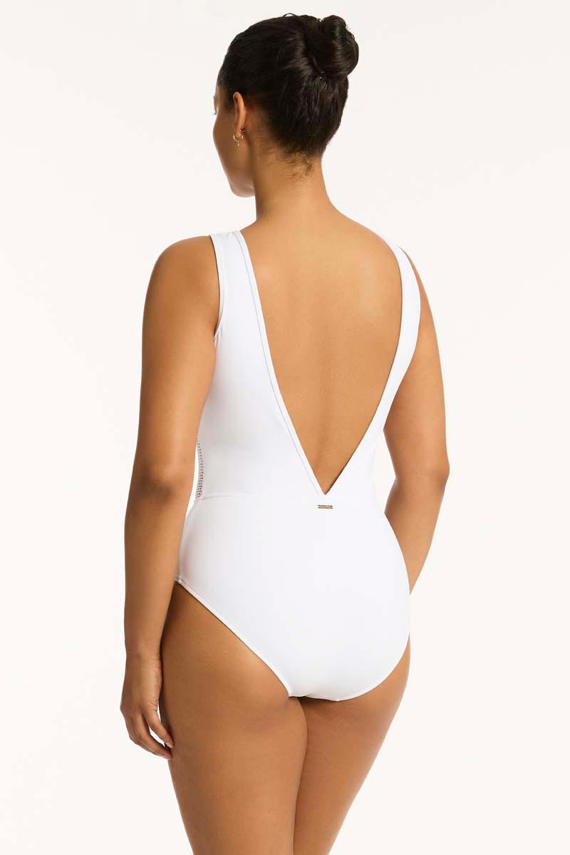 Sea Level High Neck One Piece - Drift