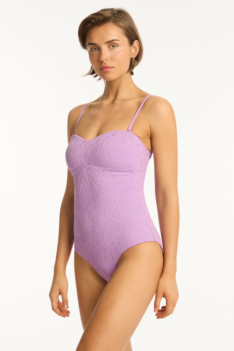 Sea Level Seamless Bandeau One Piece - Interlace