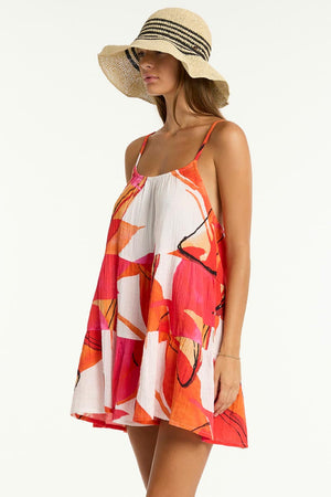 Sea Level Tie Back Short Sundress - Sublime