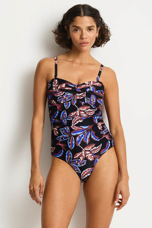 Sea Level Twist Bandeau One Piece - Oceanwood