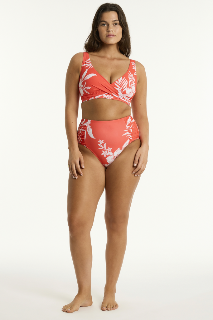 Sea Level Aloha High Waist Gathered Side Pant - Aloha