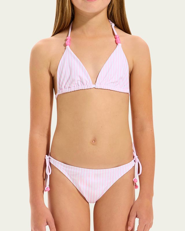Seafolly Girls Bead Tri Bikini - Stripe