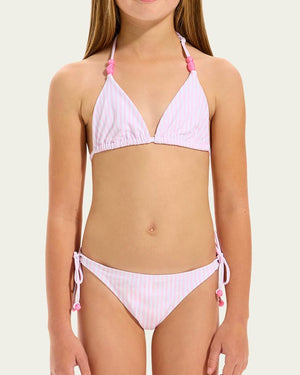 Seafolly Girls Bead Tri Bikini - Stripe
