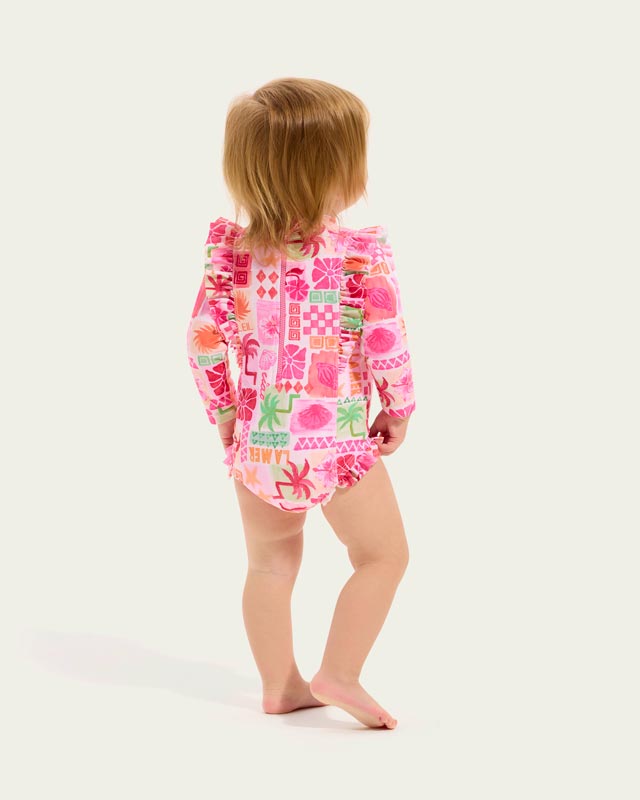 Seafolly Toddler Girls Frill Sunsuit - Summer Paradise