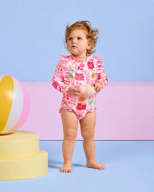 Seafolly Toddler Girls Frill Sunsuit - Summer Paradise